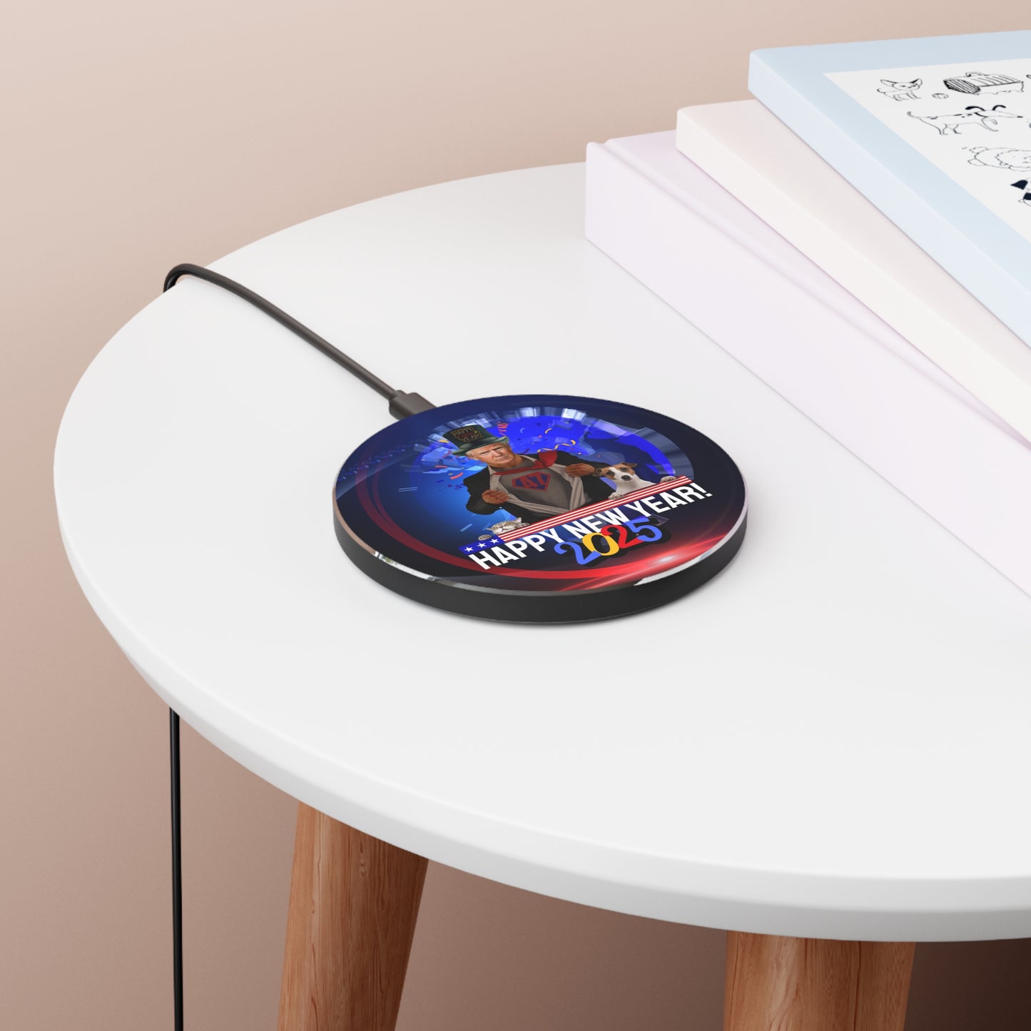 Trump Happy New Year 2025 Wireless Charger