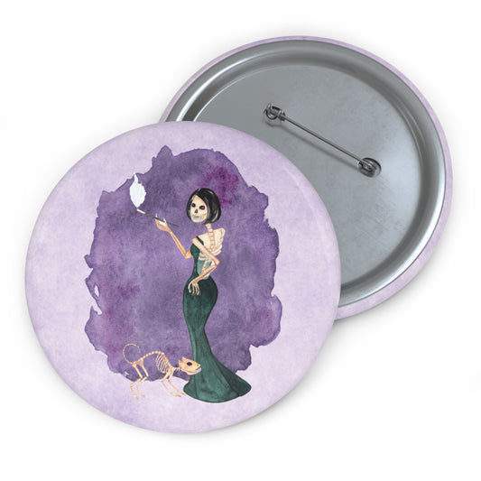 Undead Cat Lady Pin Buttons