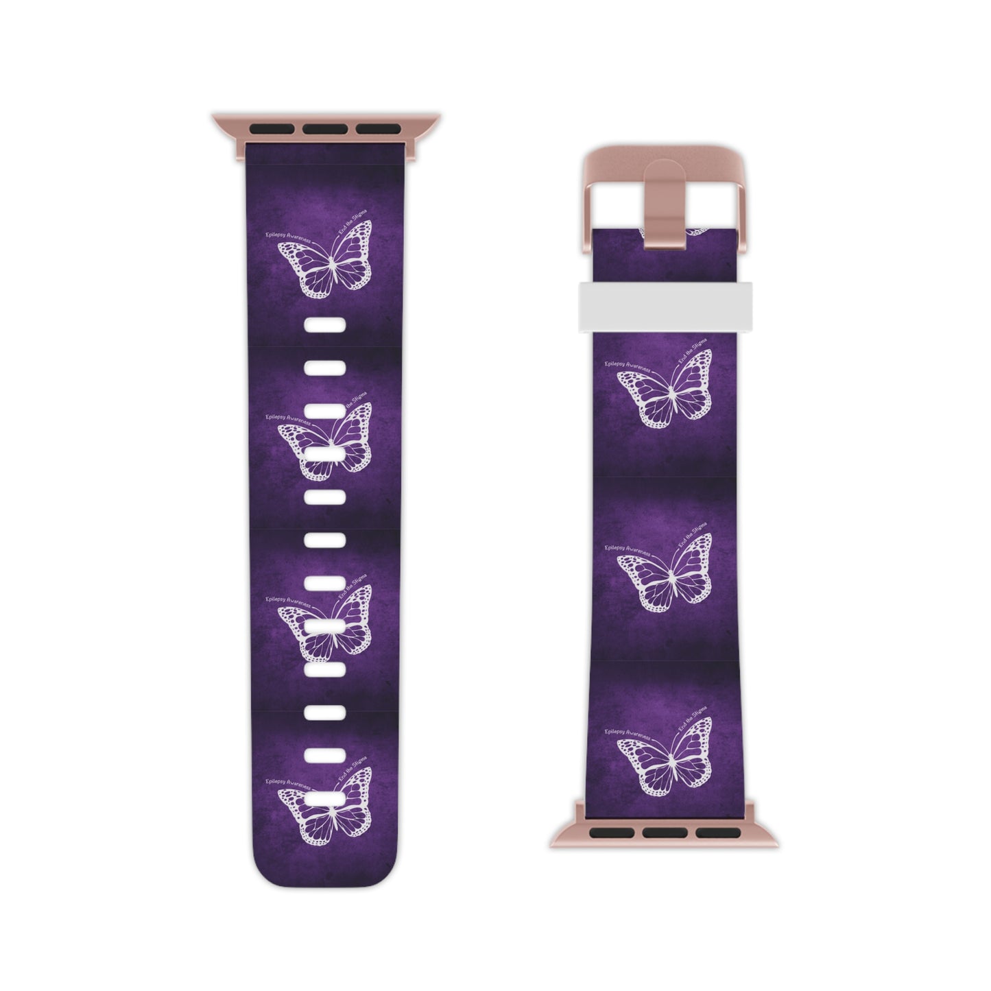 Purple Butterfly Apple Watch Band for Epilepsy Awareness