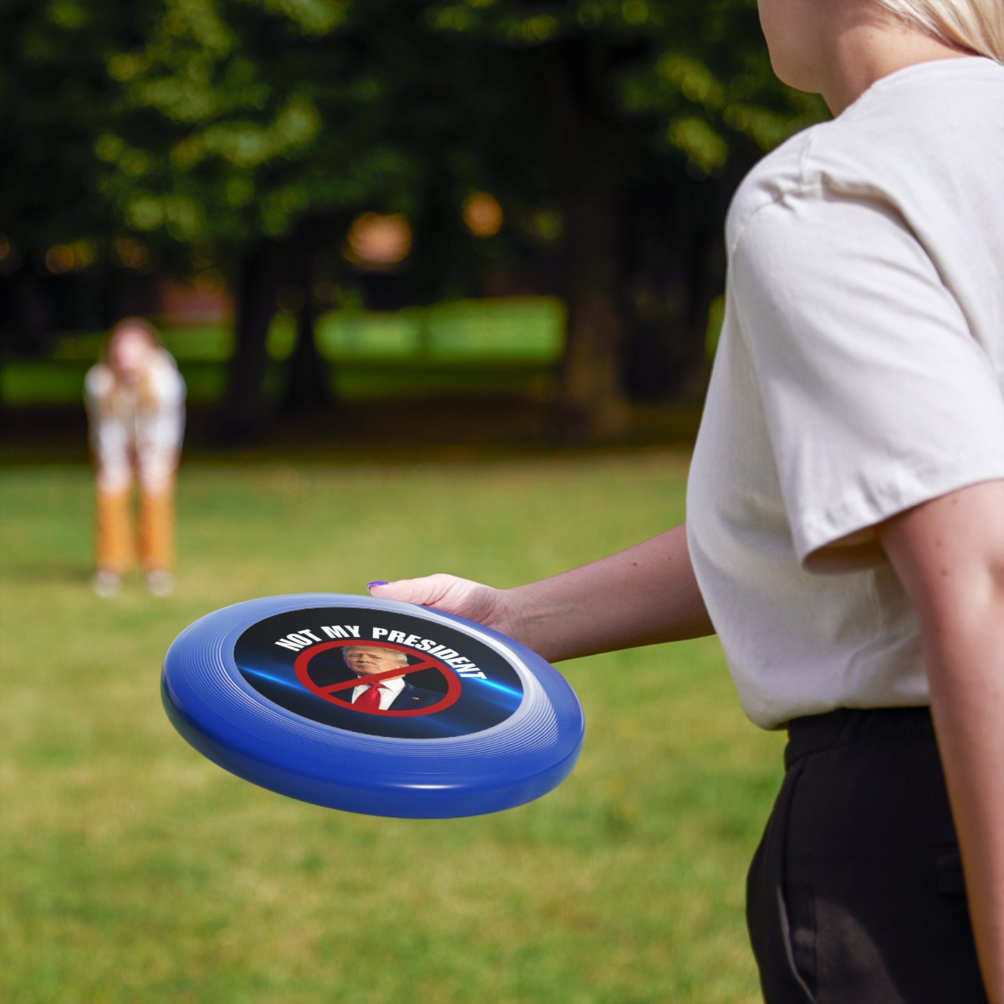 Political Statement Frisbee - 'Not My President' Fun Outdoor Game