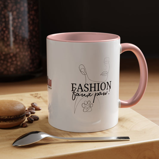 Fashion Faux Paw Accent Coffee Mug (11, 15oz)