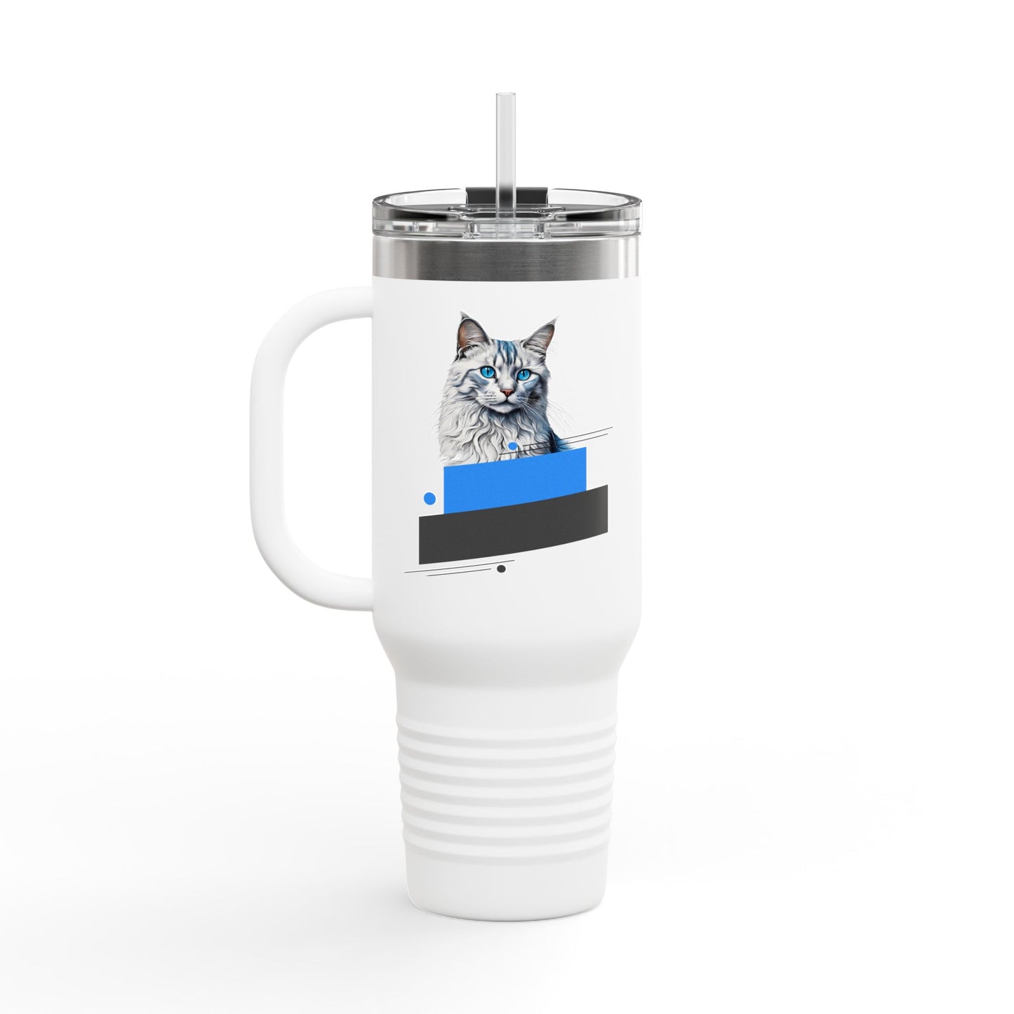 Cat Lover's Insulated Travel Mug, 40oz - Perfect for On-the-Go Coffee & Tea