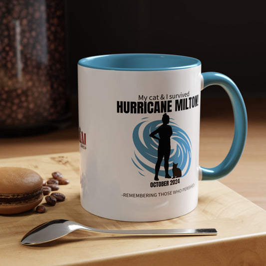 Hurricane Milton Survivor Accent Coffee Mug (11, 15oz)