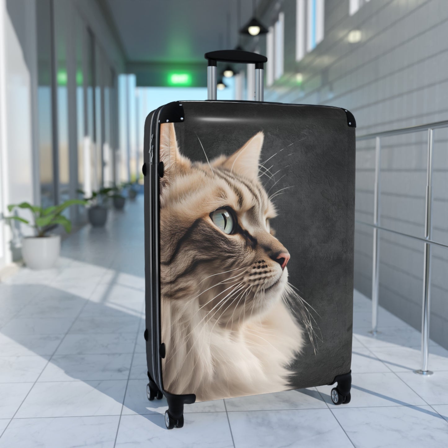 Cat Lover's Suitcase - Stylish Pet-Themed Luggage for Travel