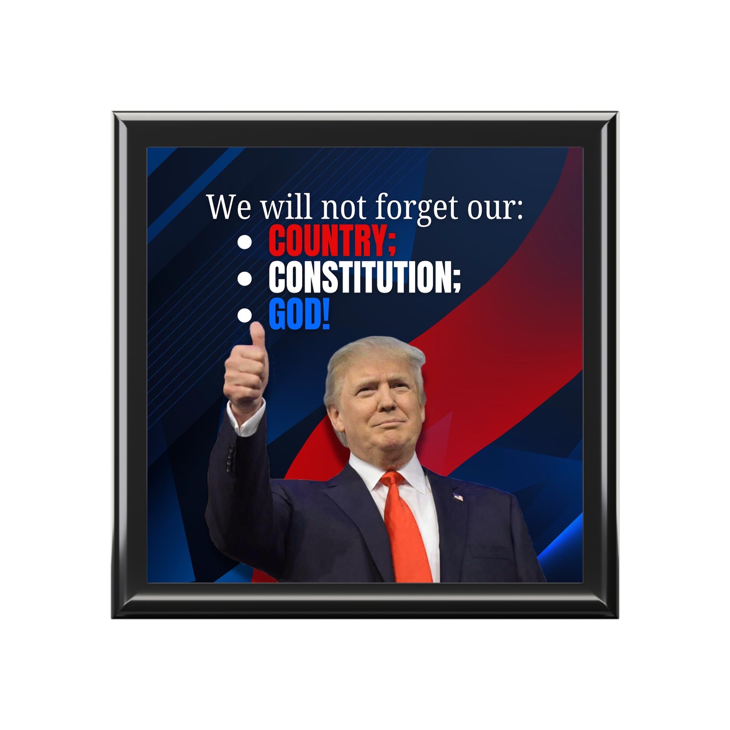 Trump Country Constitution God Jewelry Box