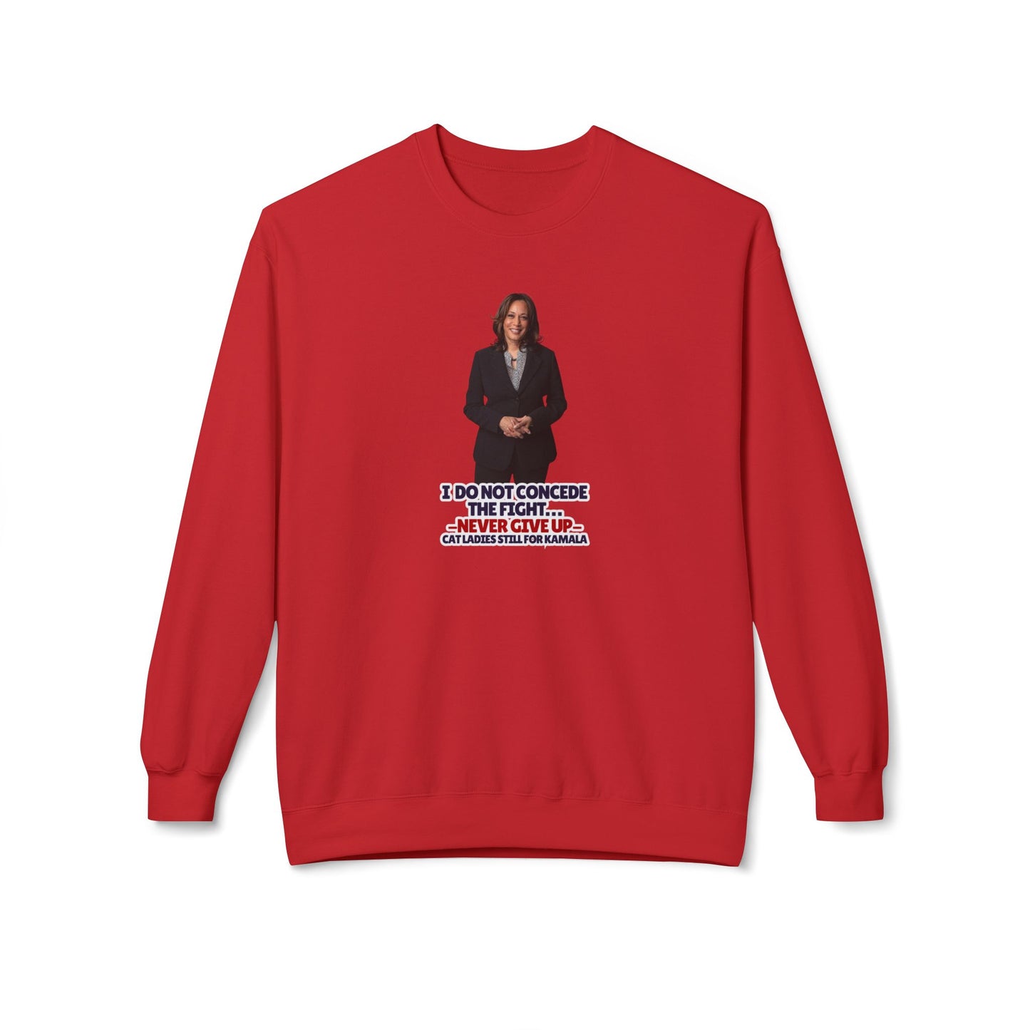 Never Give Up - Kamala Midweight Softstyle Fleece Crewneck Sweatshirt