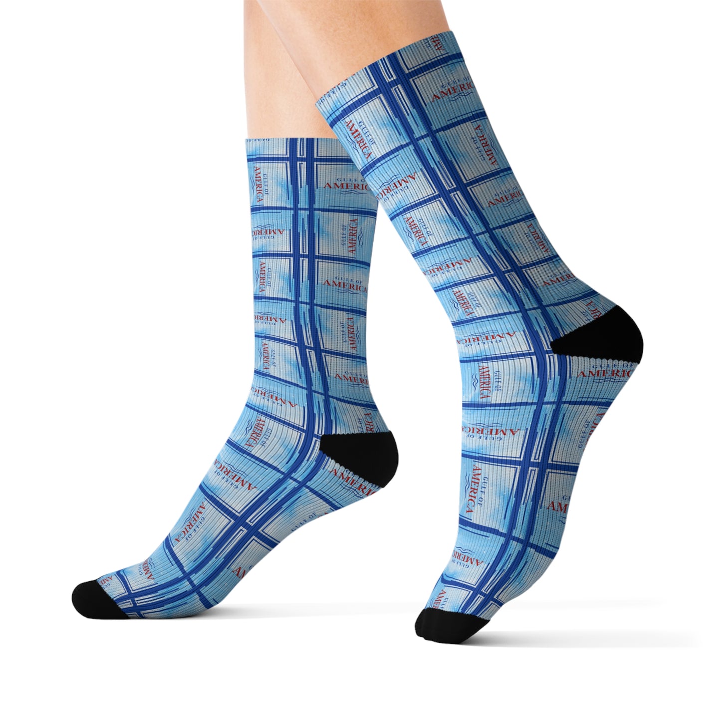 Gulf of America Patterned Sublimation Socks – Trendy and Comfortable