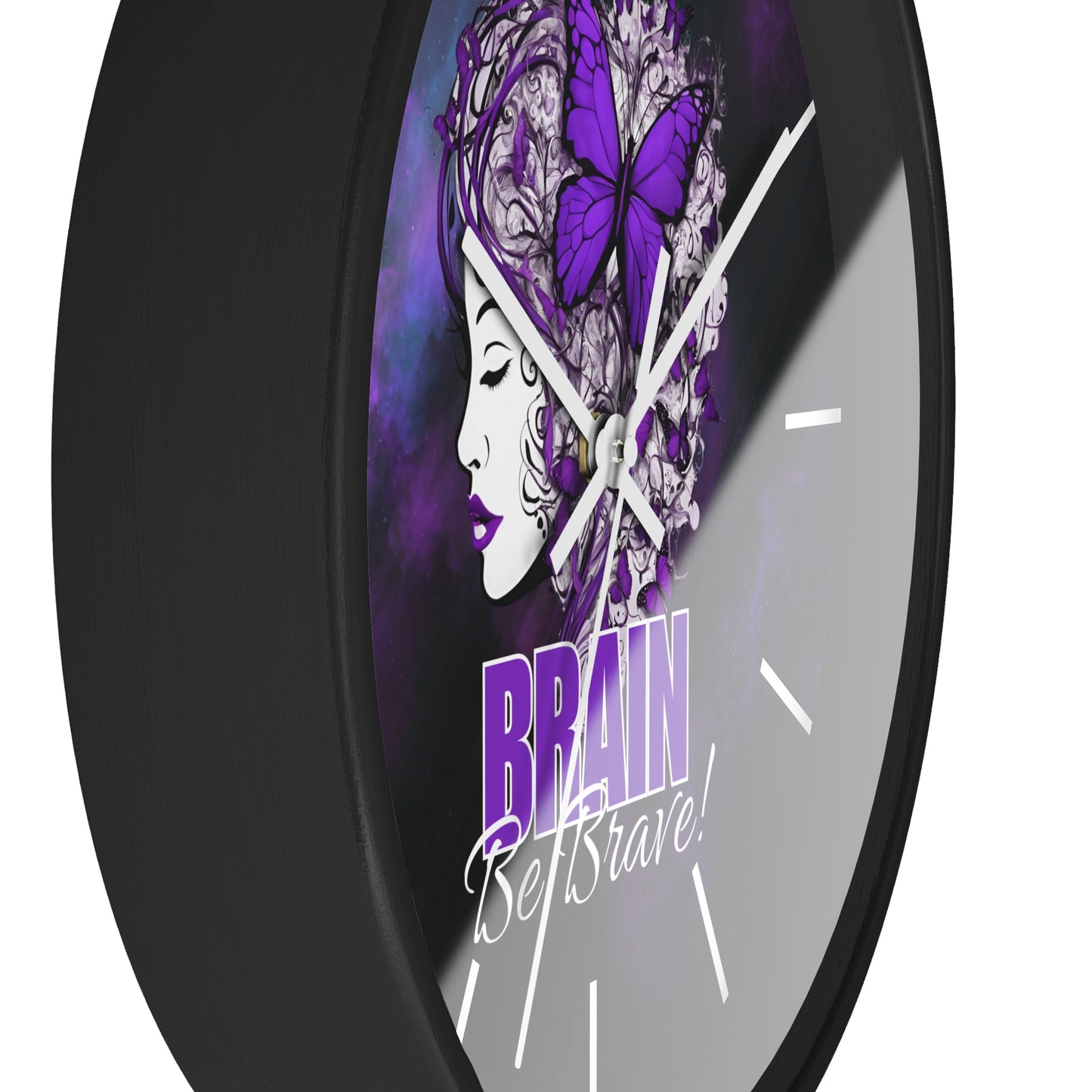 Beautiful Brain Be Brave Wall Clock