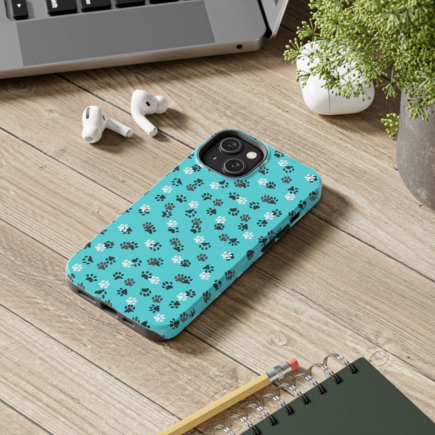 Teal Paws Tough Phone Cases - Phone Case - Epileptic Al’s Shop