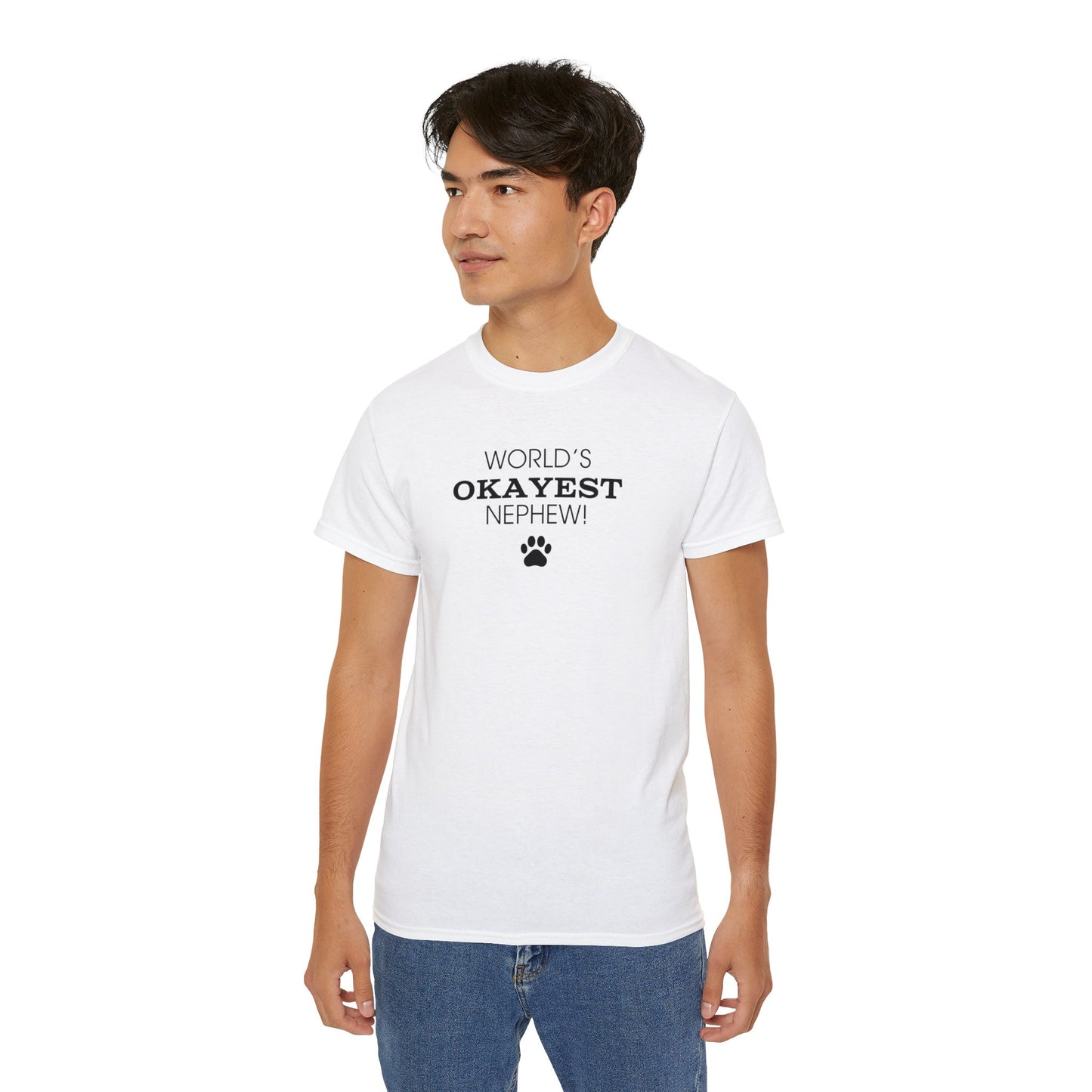 World's Okayest Nephew Ultra Cotton Tee - T - Shirt - Epileptic Al’s Shop