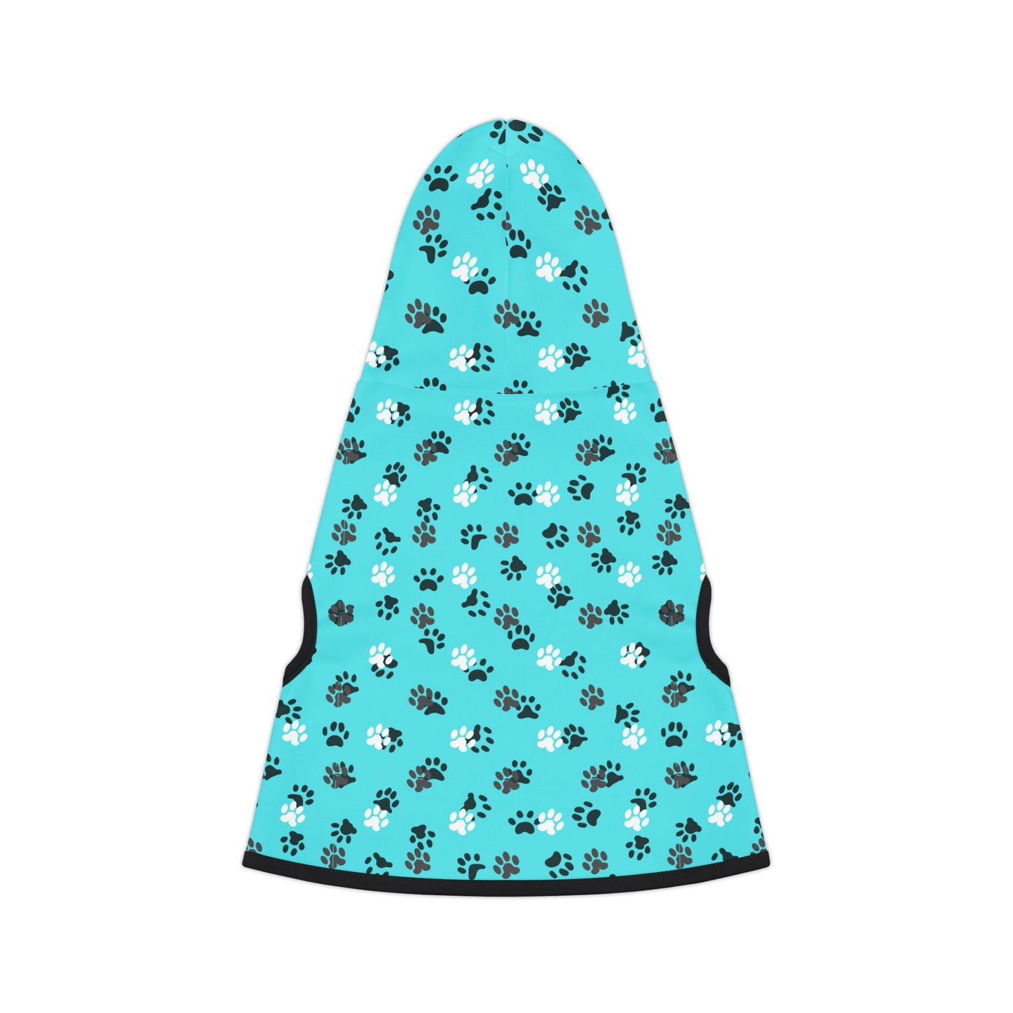 Teal Paw Prints Pet Hoodie