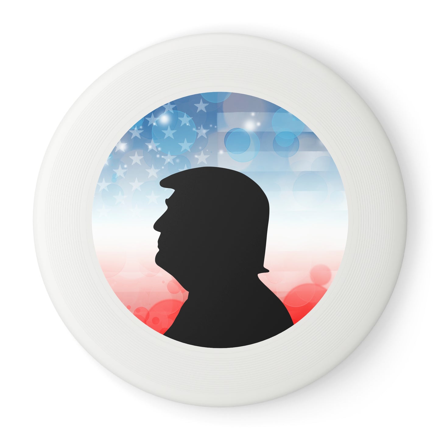 Patriotic Frisbee with Trump Silhouette - Perfect for Outdoor Fun and Celebrations