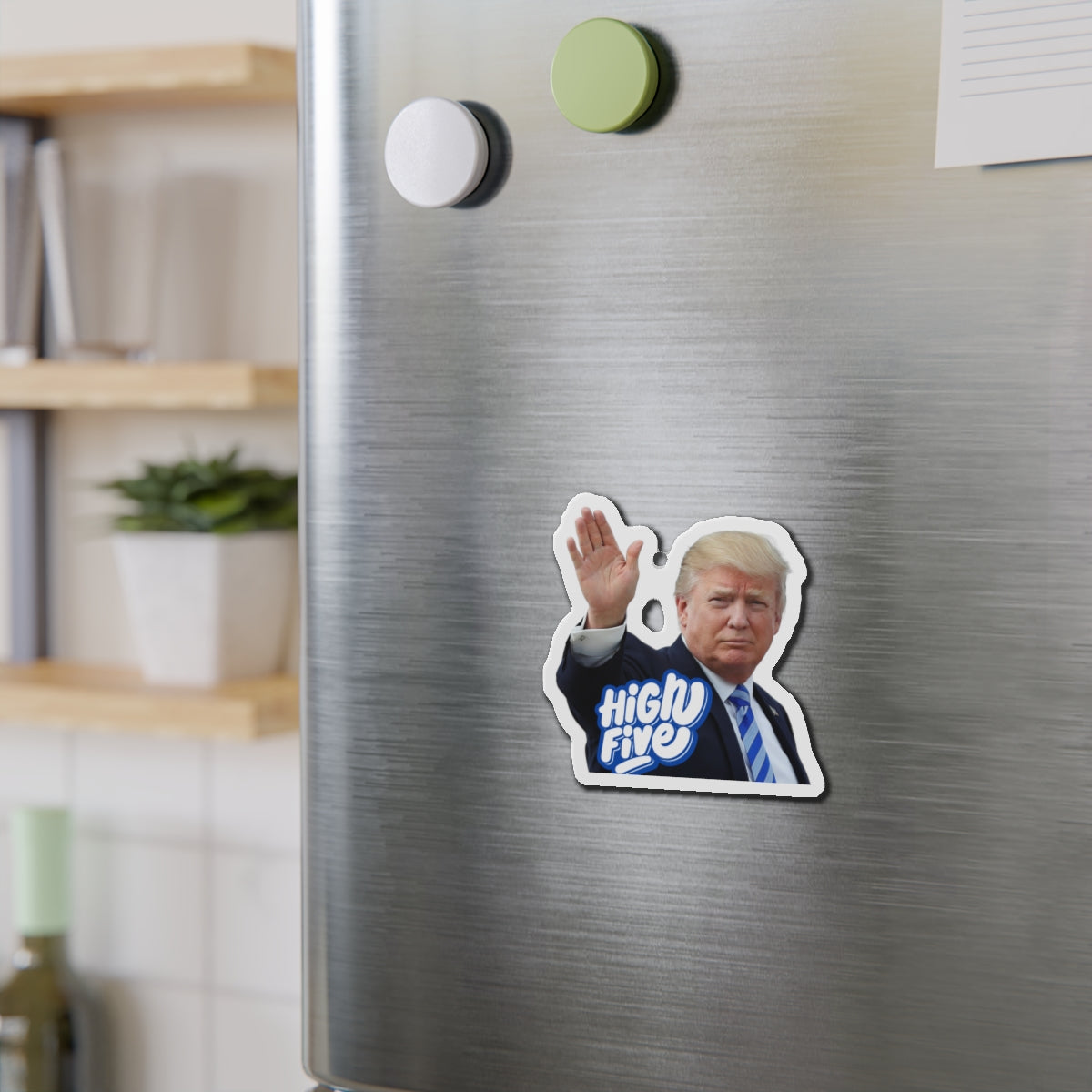 High Five Trump Die-Cut Magnet - Fun Political Décor