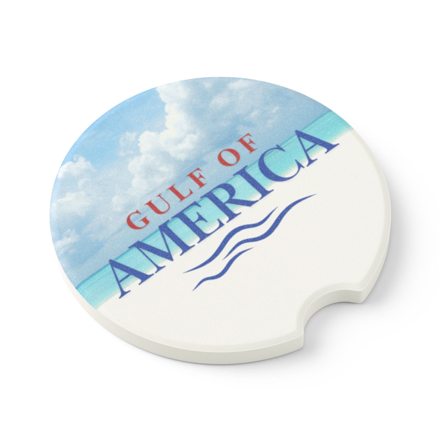 Gulf of America Beach Soapstone Car Coaster