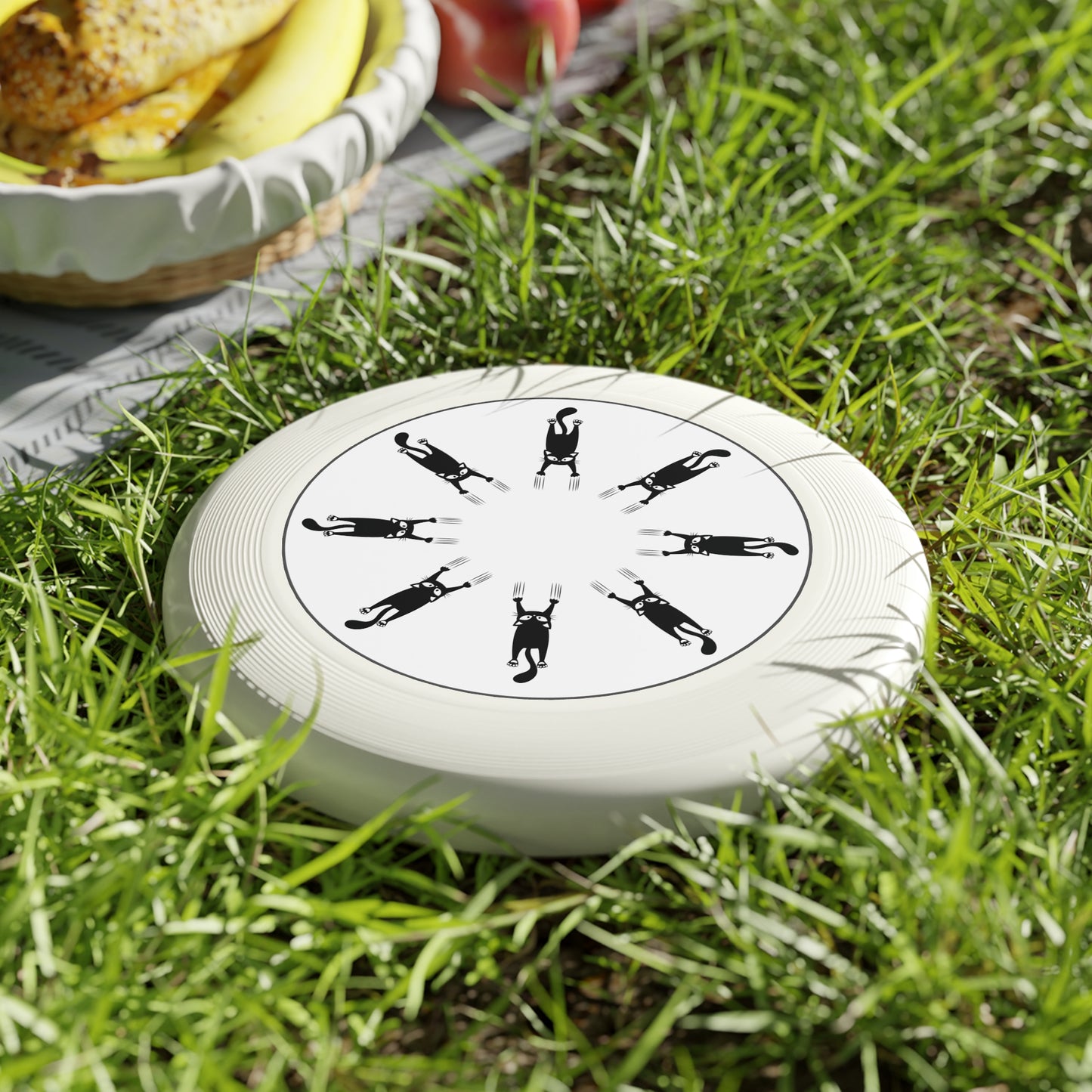 Wham-O Frisbee with Fun Cat Design - Perfect for Outdoor Play and Pet Lovers