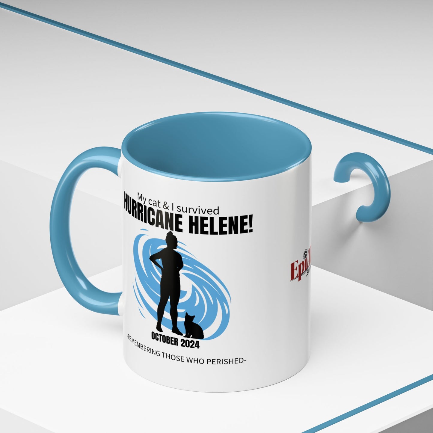 Hurricane Helene Survivor Accent Coffee Mug (11, 15oz)