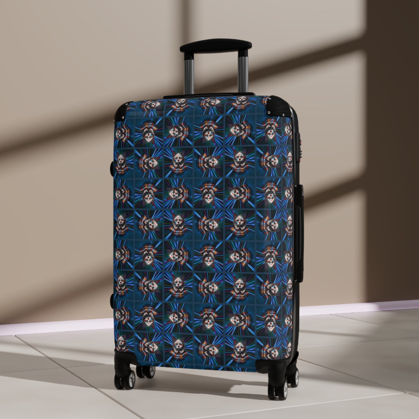 Vibrant Travel Suitcase with Bold Design