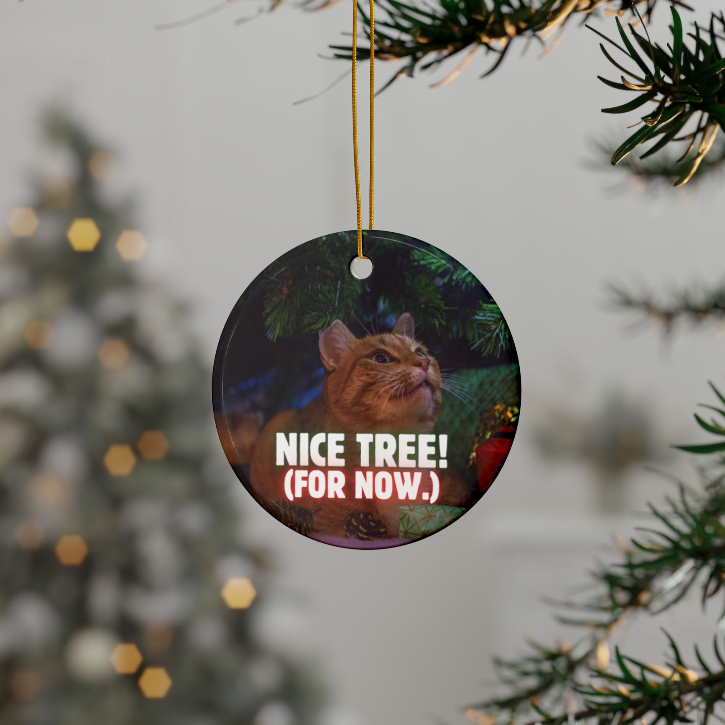 Nice Tree Ceramic Ornament, 2-Side Print