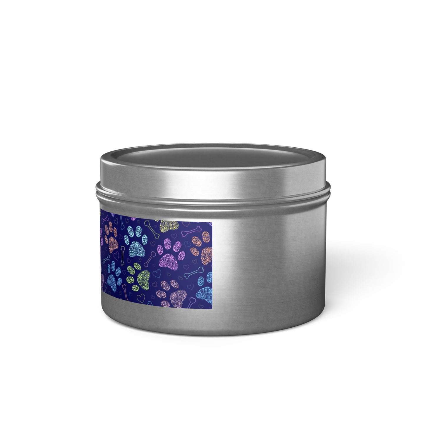 Purple Paws Tin Candles