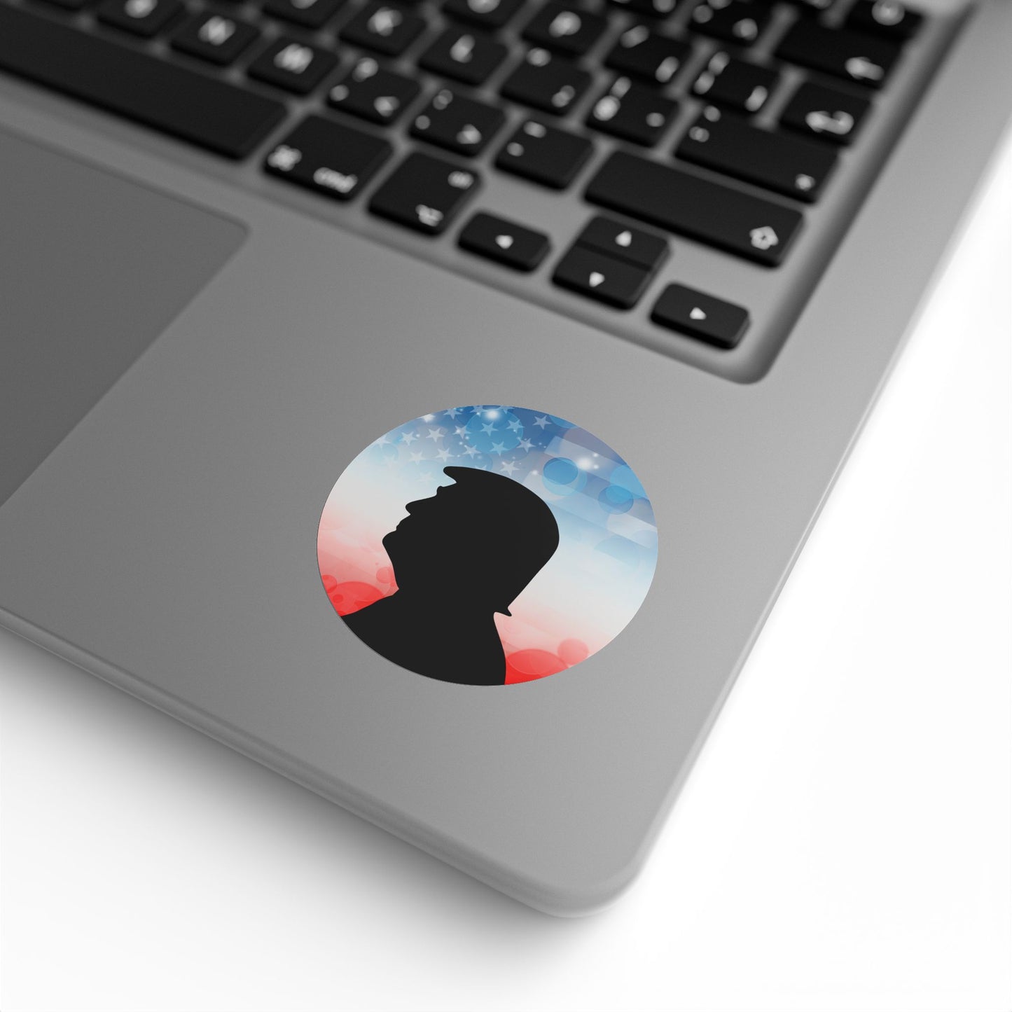 Donald Trump Silhouette Round Sticker Labels