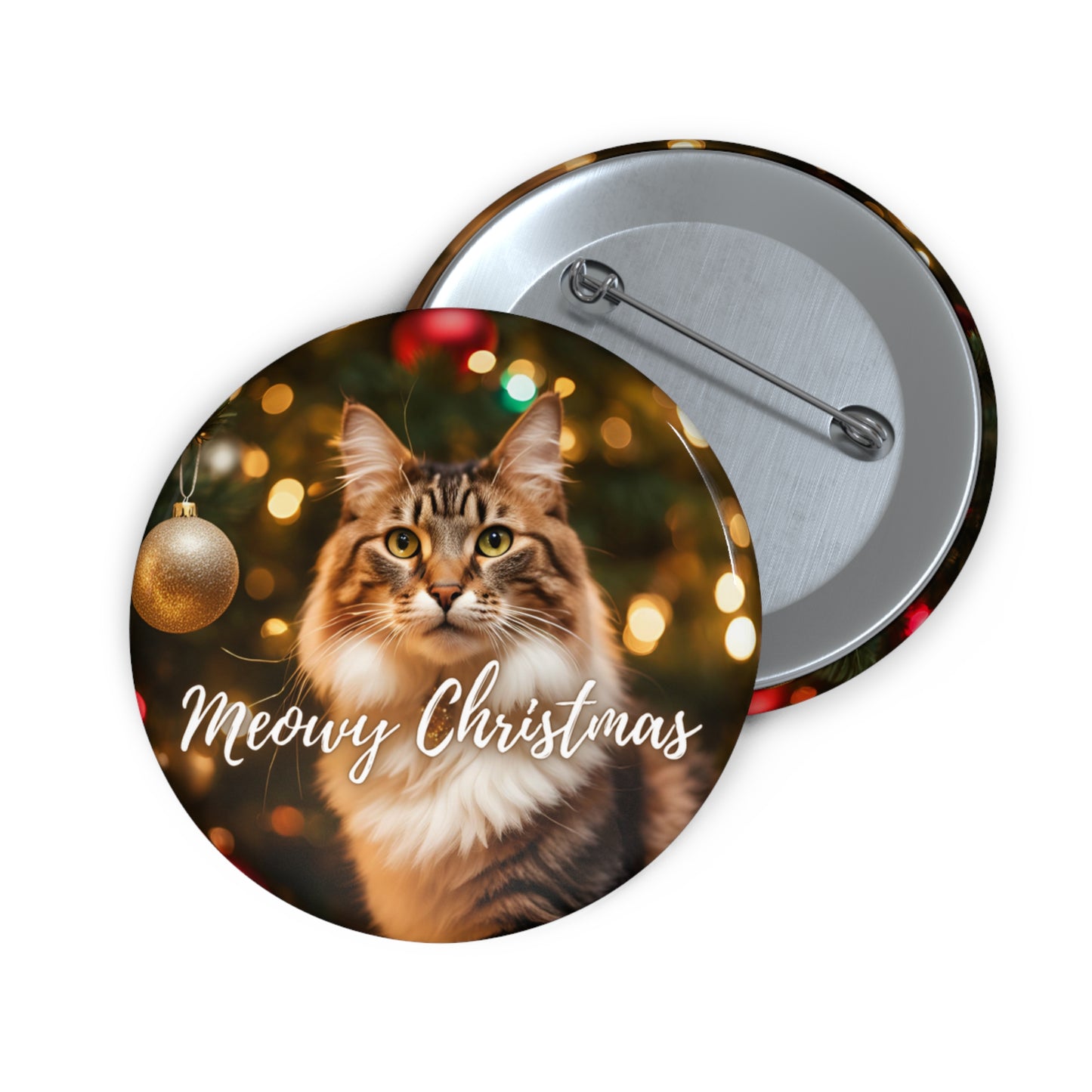 Meowy Christmas Pin Buttons