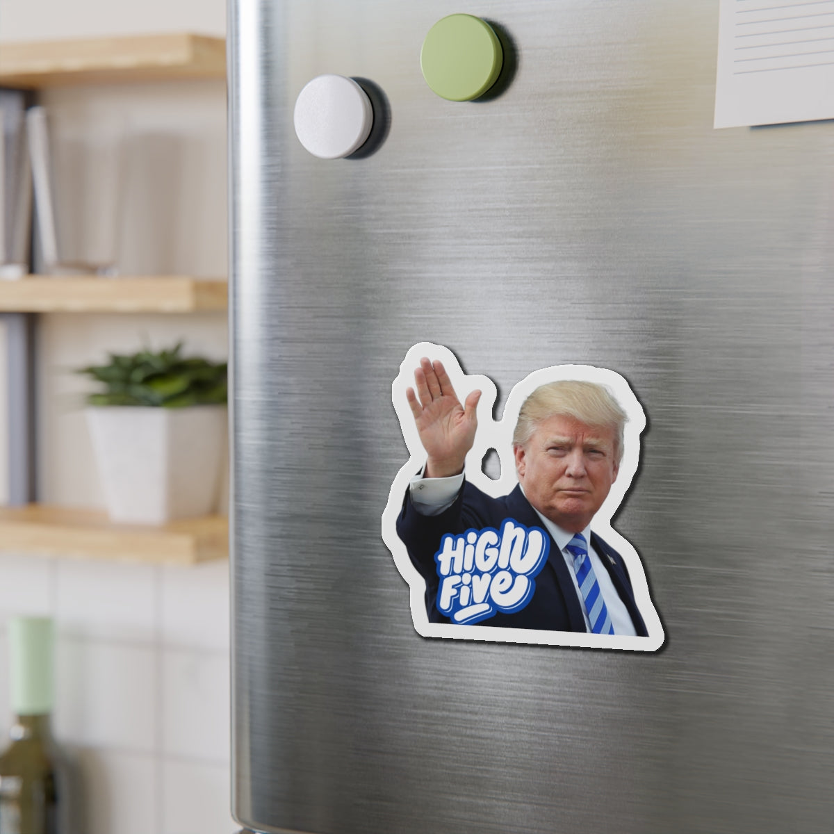 High Five Trump Die-Cut Magnet - Fun Political Décor