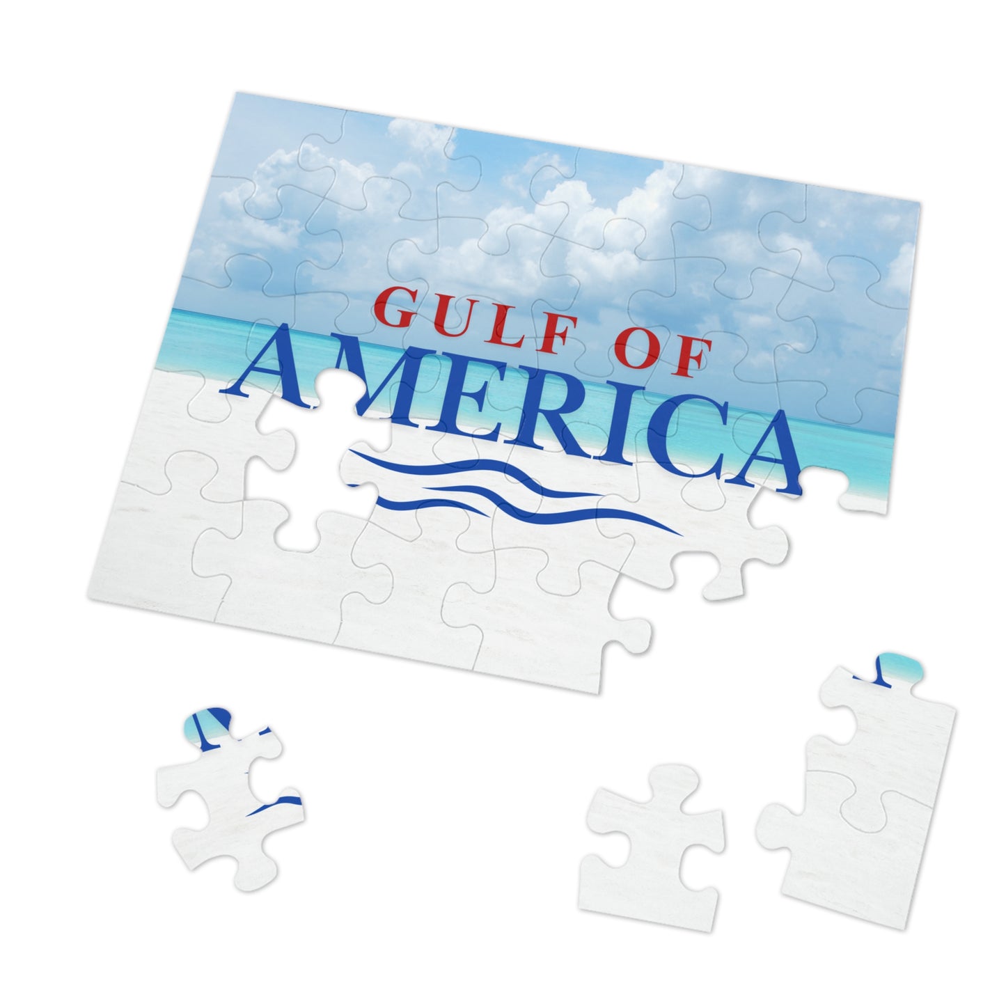 Gulf of America Jigsaw Puzzle with Tin