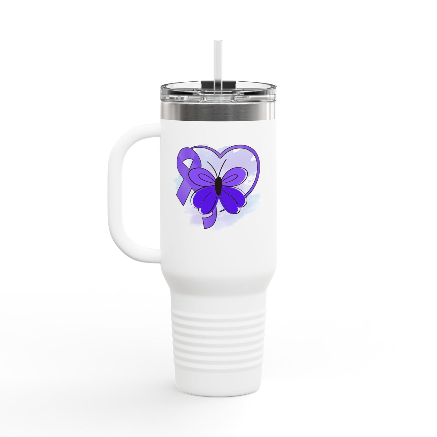 Purple Ribbon Insulated Travel Mug | 40oz | Epilepsy Awareness