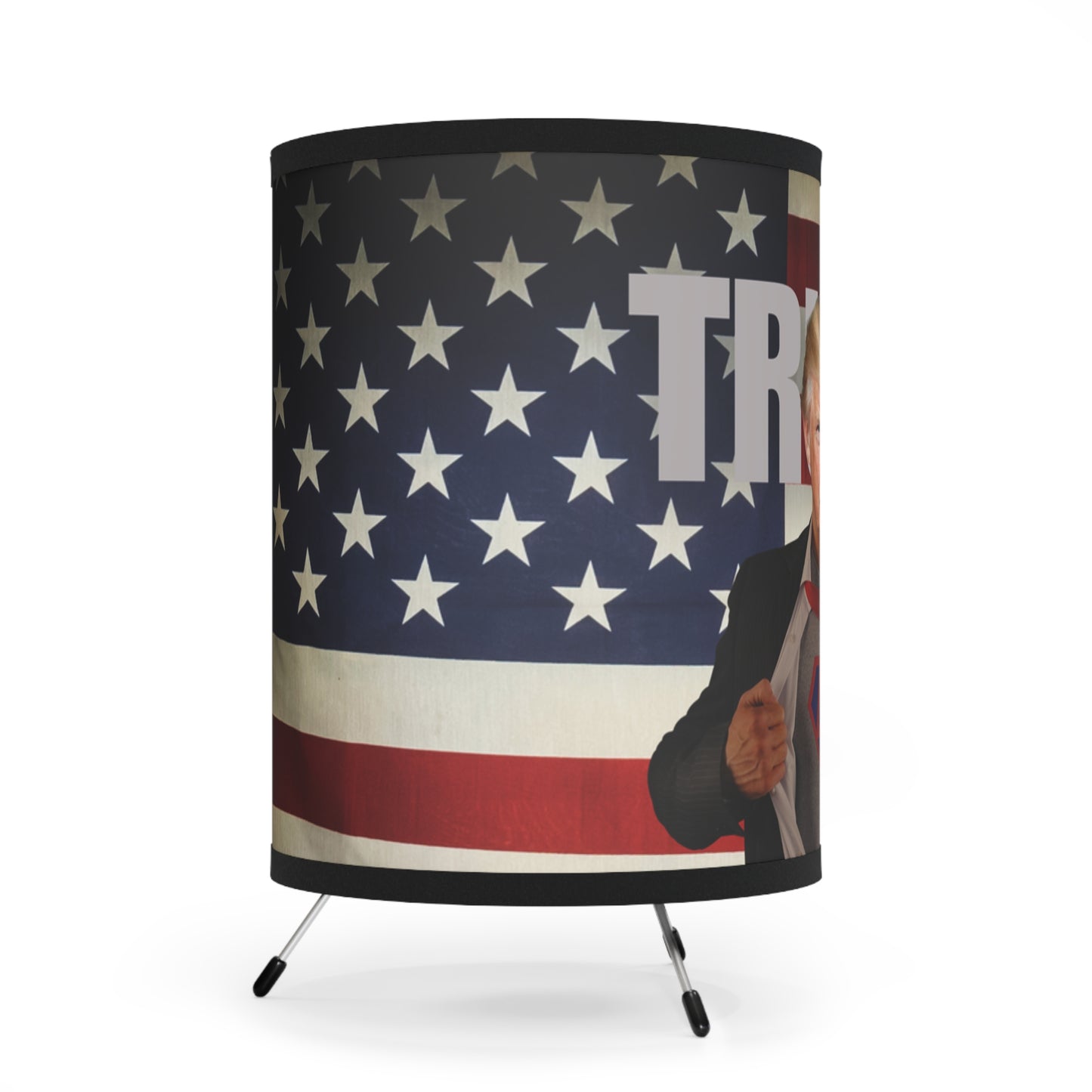 Trump 47 Tripod Lamp with High-Res Printed Shade, US\CA plug