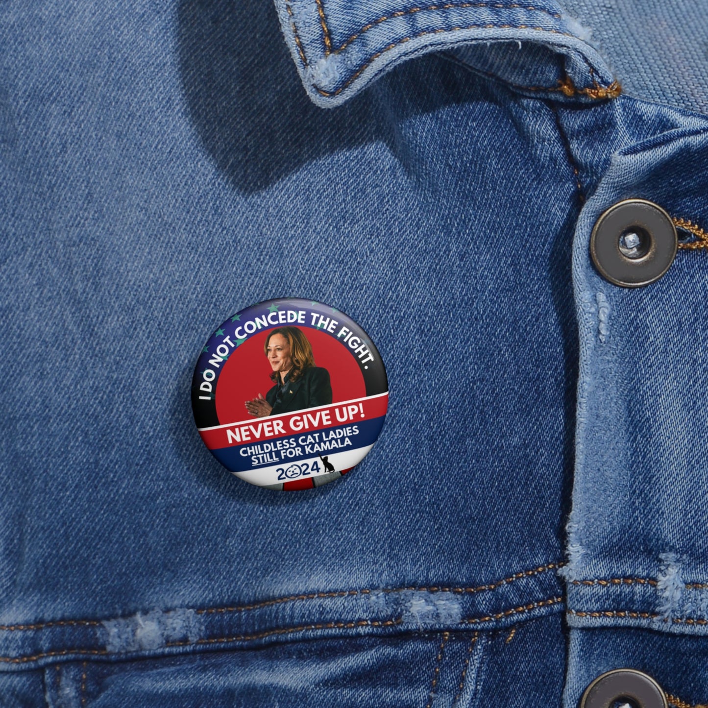 Never Give Up - Kamala Pin Buttons