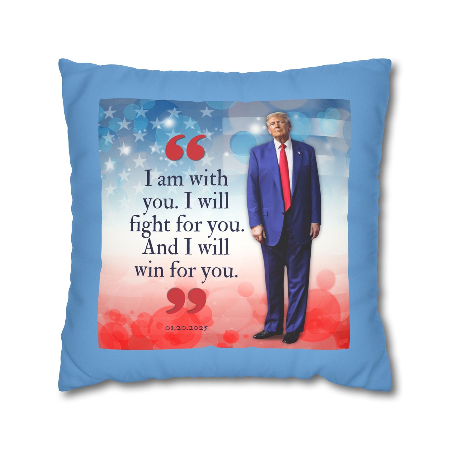 Trump Quote Faux Suede Pillowcase