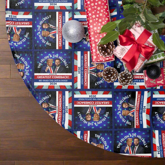 Felon & Hillbilly Greatest Comeback Christmas Tree Skirts