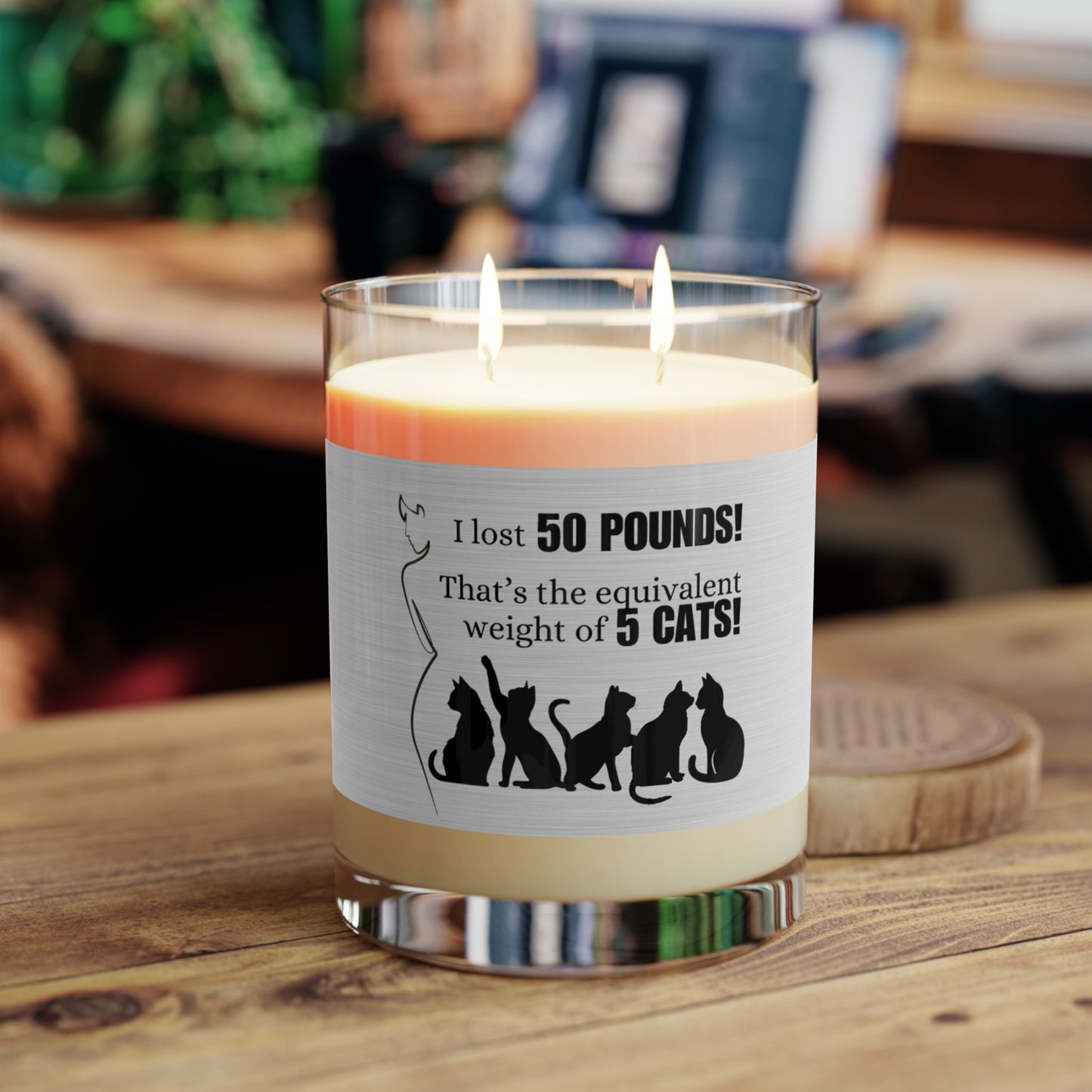 I Lost 50 Pounds Scented Candle - Full Glass, 11oz