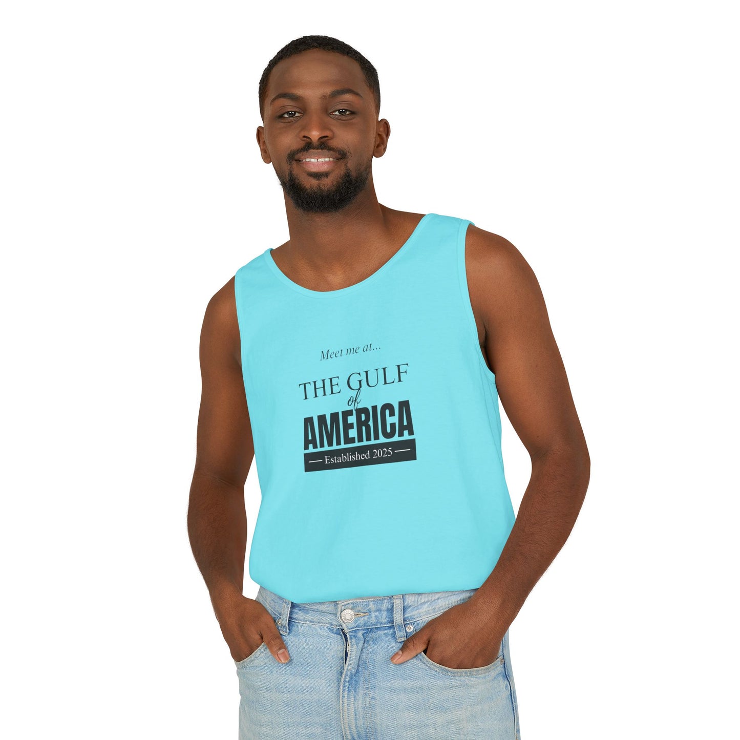 Gulf of America Unisex Garment-Dyed Tank Top - Relaxed Summer Vibes