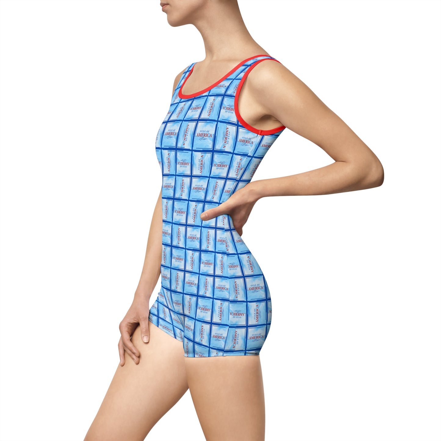 Gulf of America Patterned Women's Vintage Swimsuit