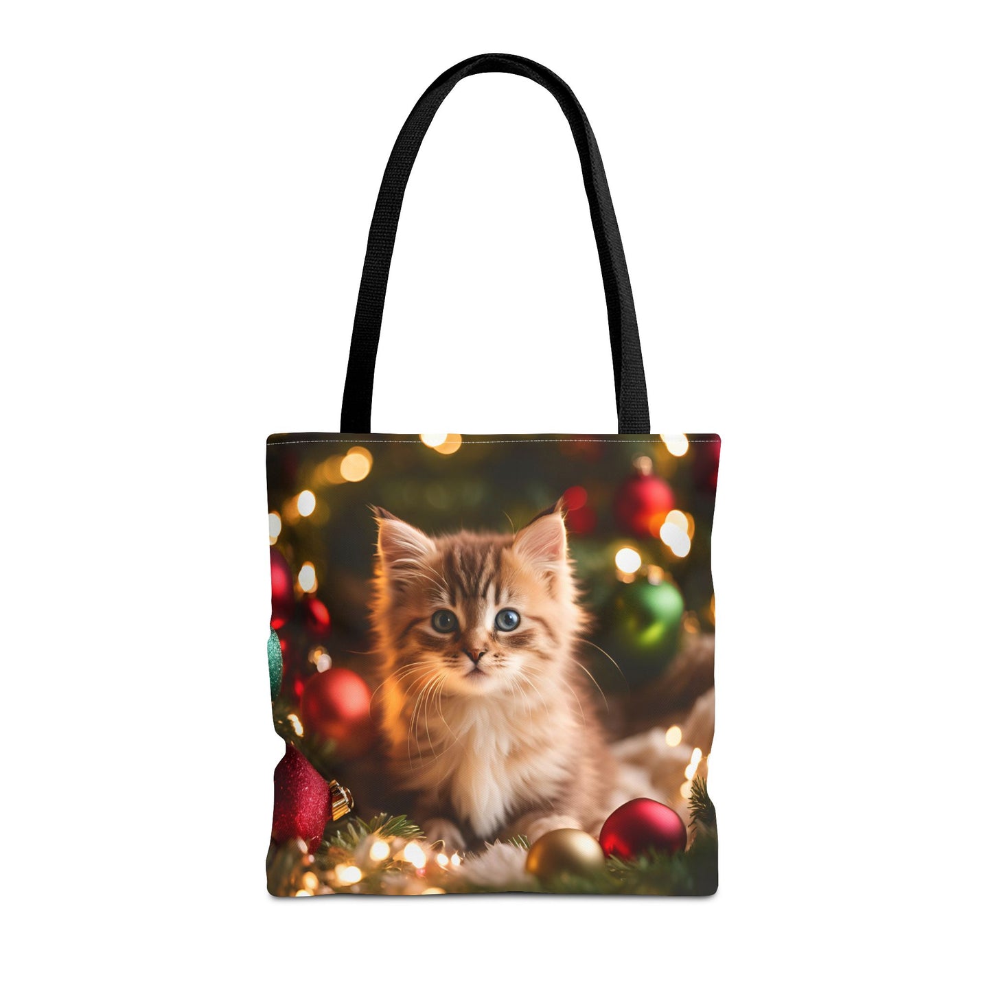 Cute Kitten Christmas Tote Bag