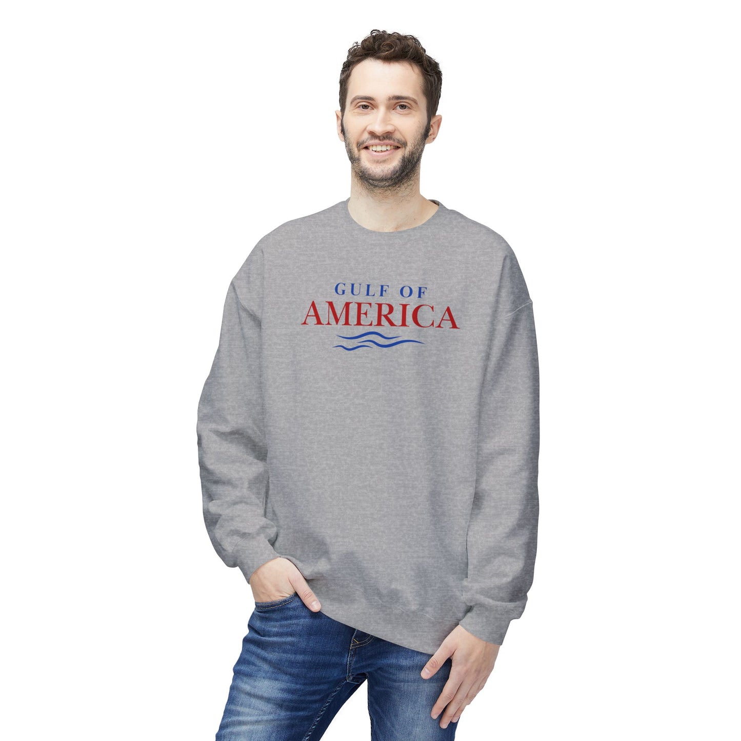 Gulf of America Fleece Sweatshirt - Unisex Midweight Crewneck for Coastal Vibes