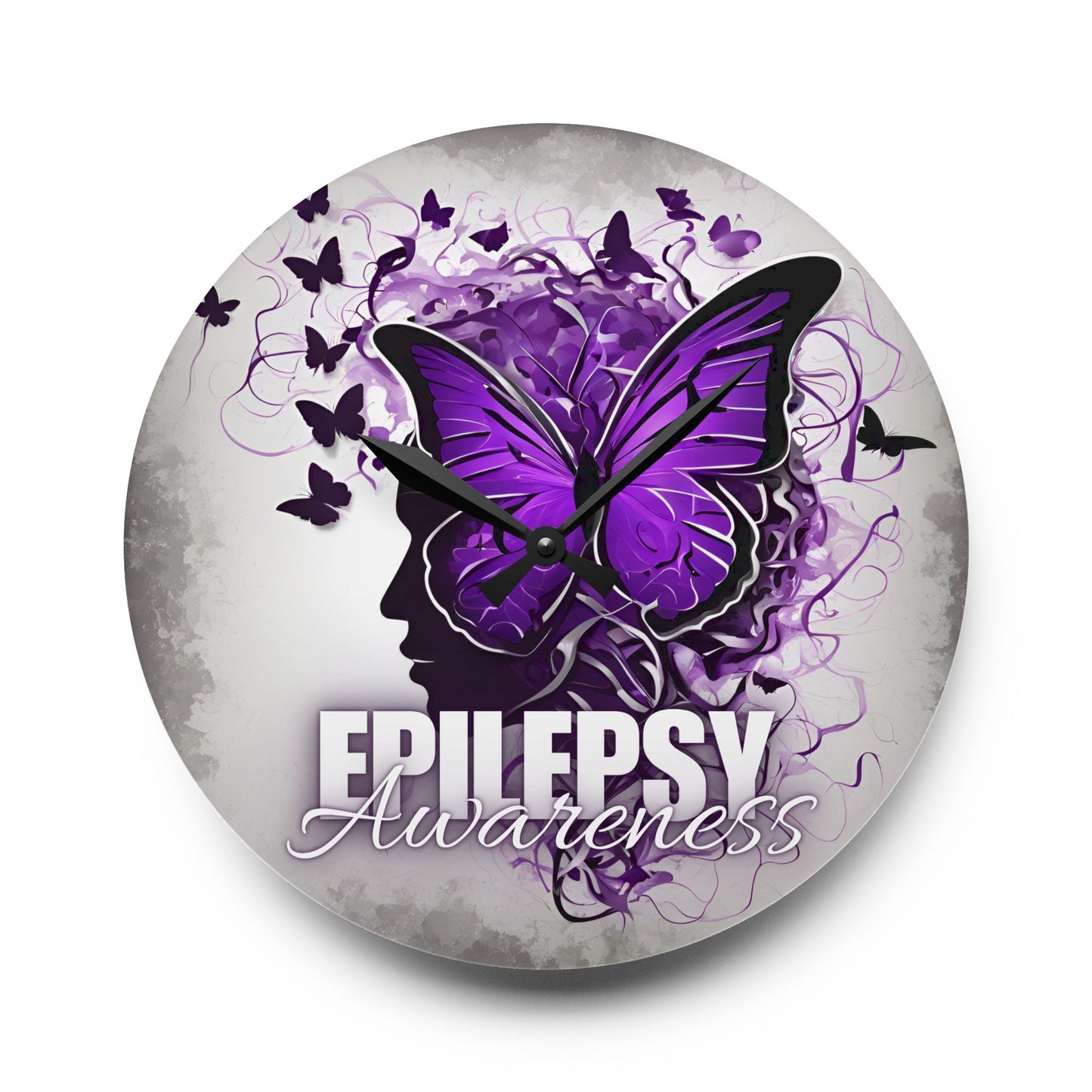 Epilepsy Awareness Acrylic Wall Clock