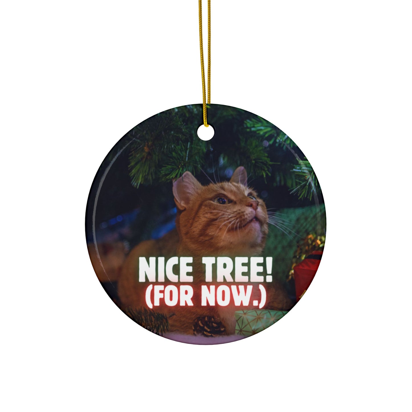 Nice Tree Ceramic Ornament, 2-Side Print