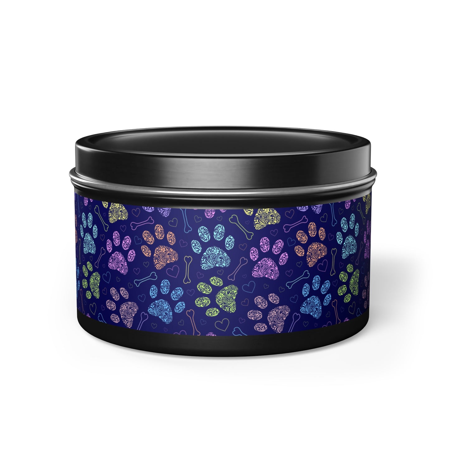 Purple Paws Tin Candles