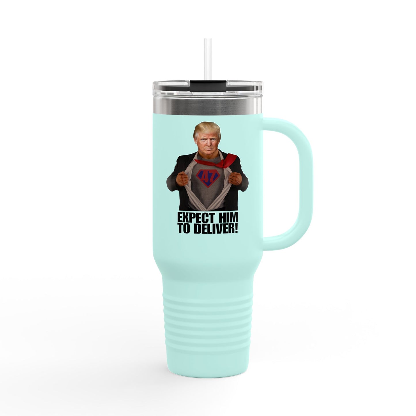 40oz Insulated Travel Mug - "Expect Him to Deliver"