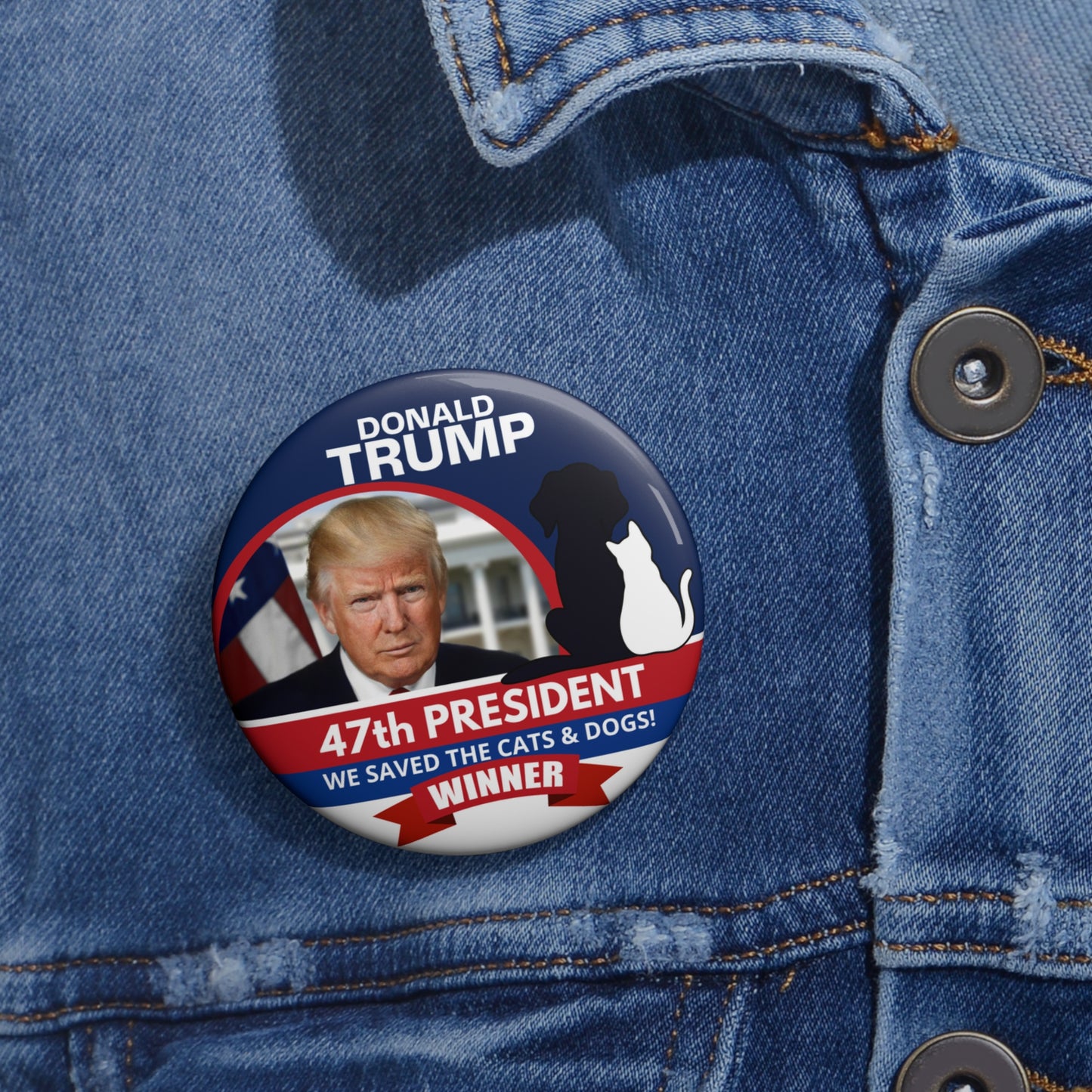 Trump 47th President Pin Buttons