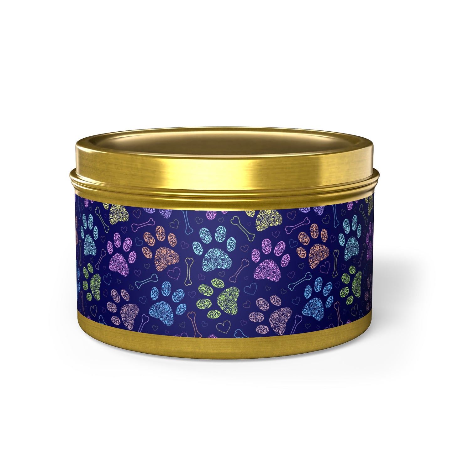 Purple Paws Tin Candles