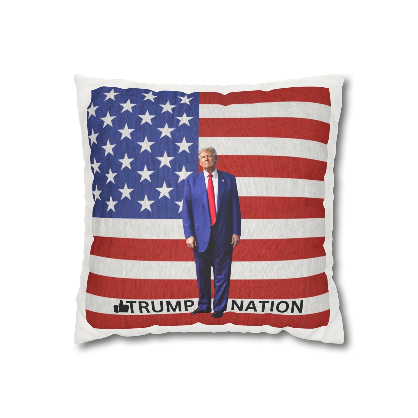 Patriotic Faux Suede Pillowcase – Trump Nation Design