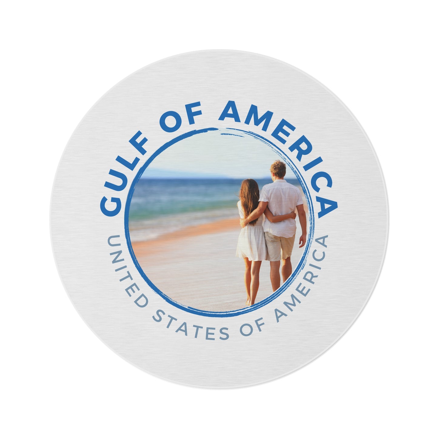 Gulf of America USA Round Rug