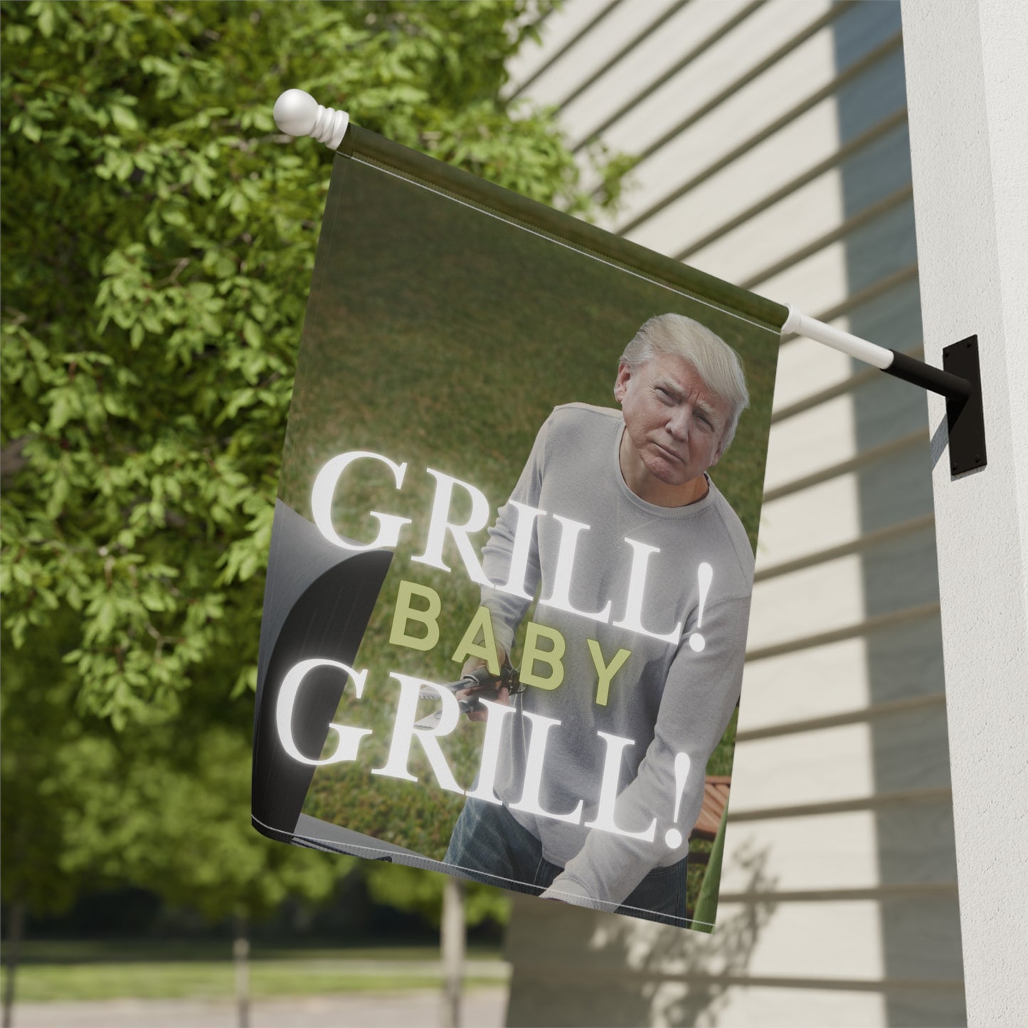 Trump Grill Baby Grill Garden & House Banner