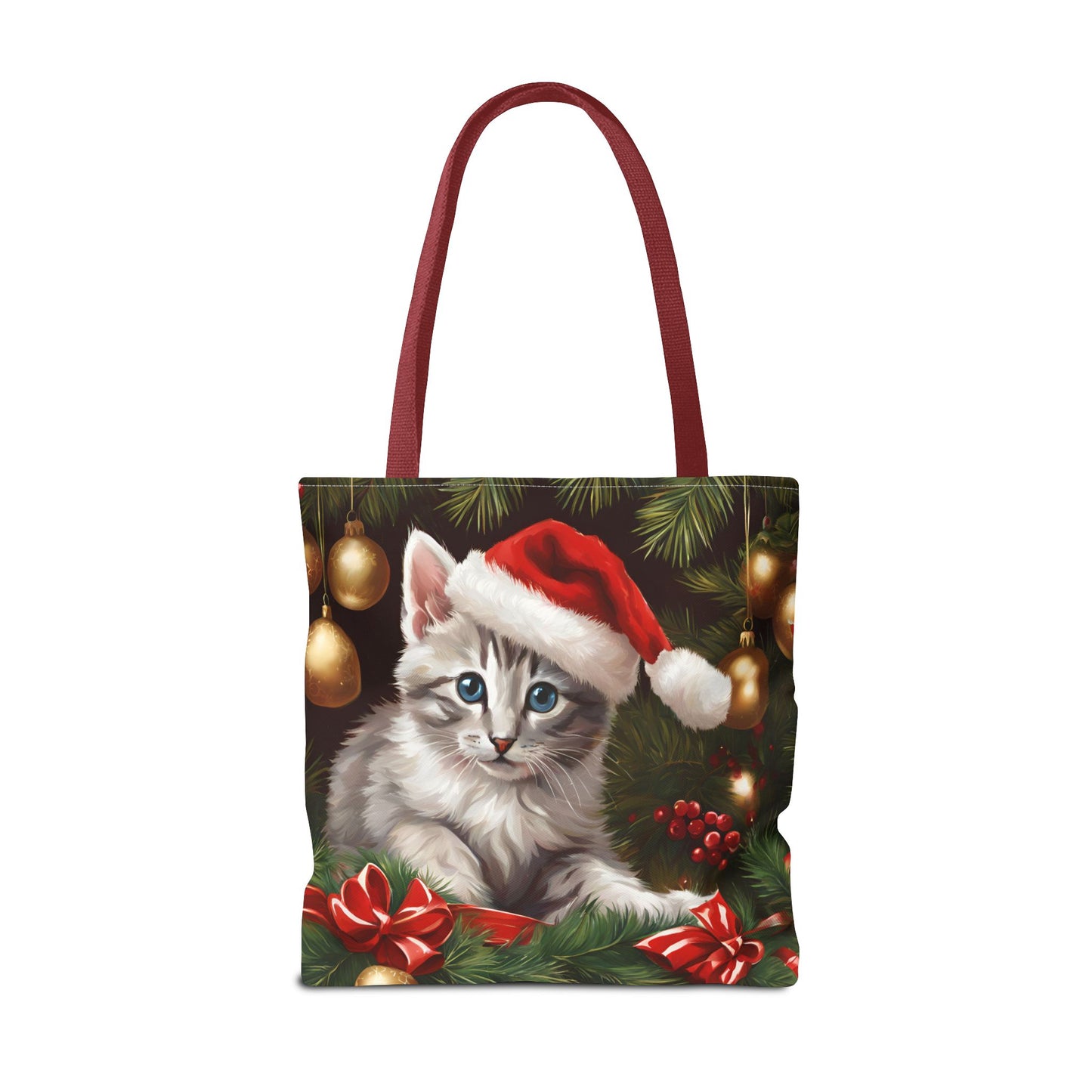 Christmas Kitten Christmas Tote Bag