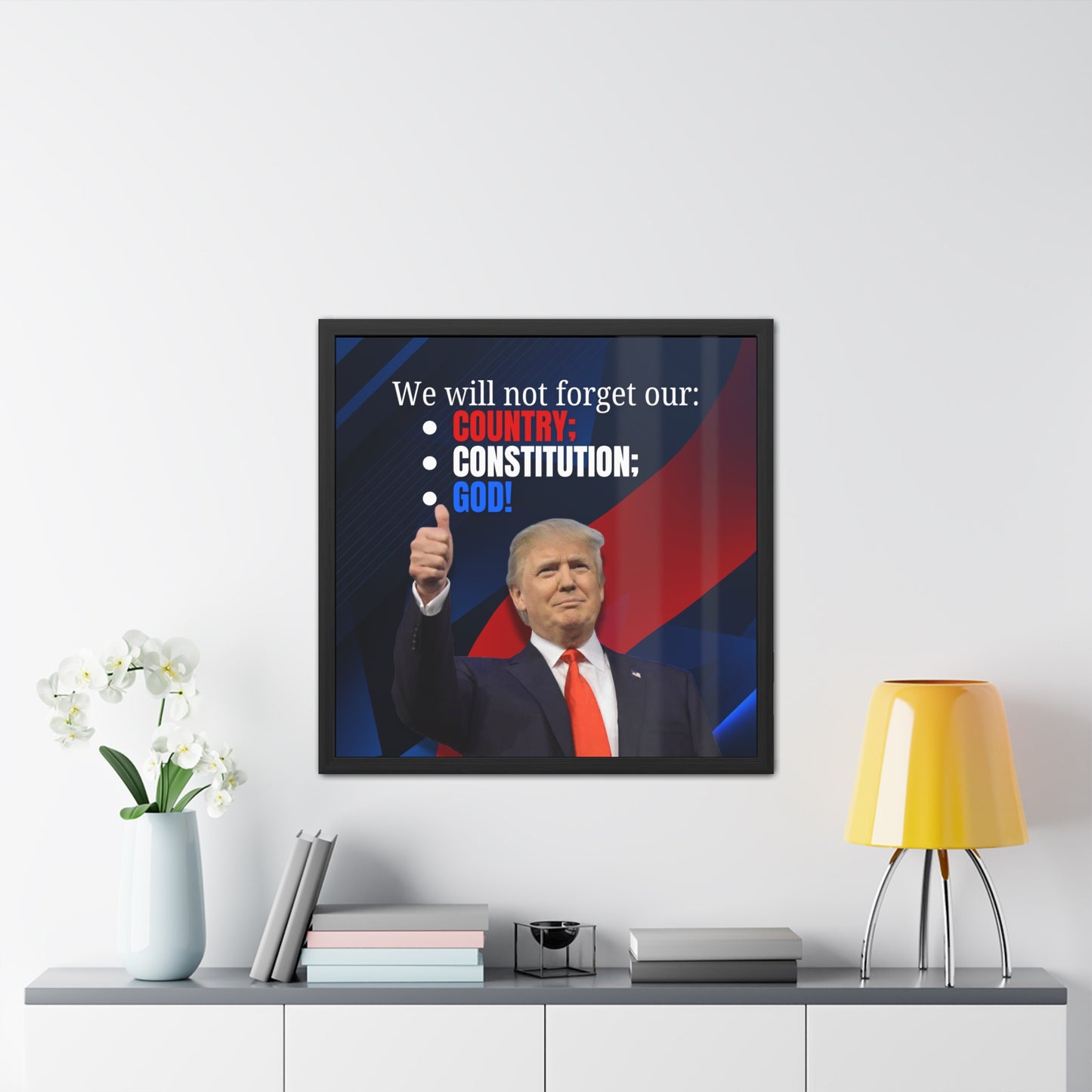 Trump Country Constitution God Framed Posters