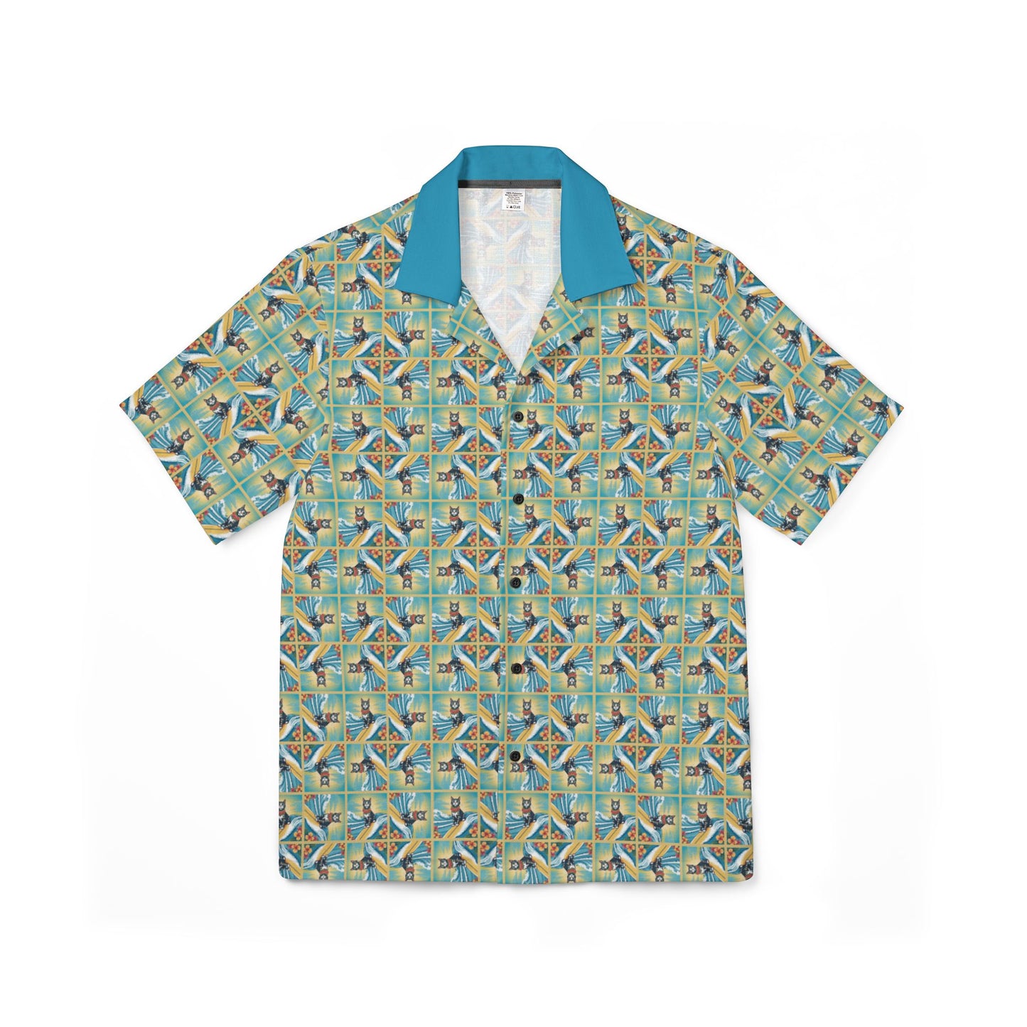 Surfer Kitties Men's Hawaiian Camp Shirt