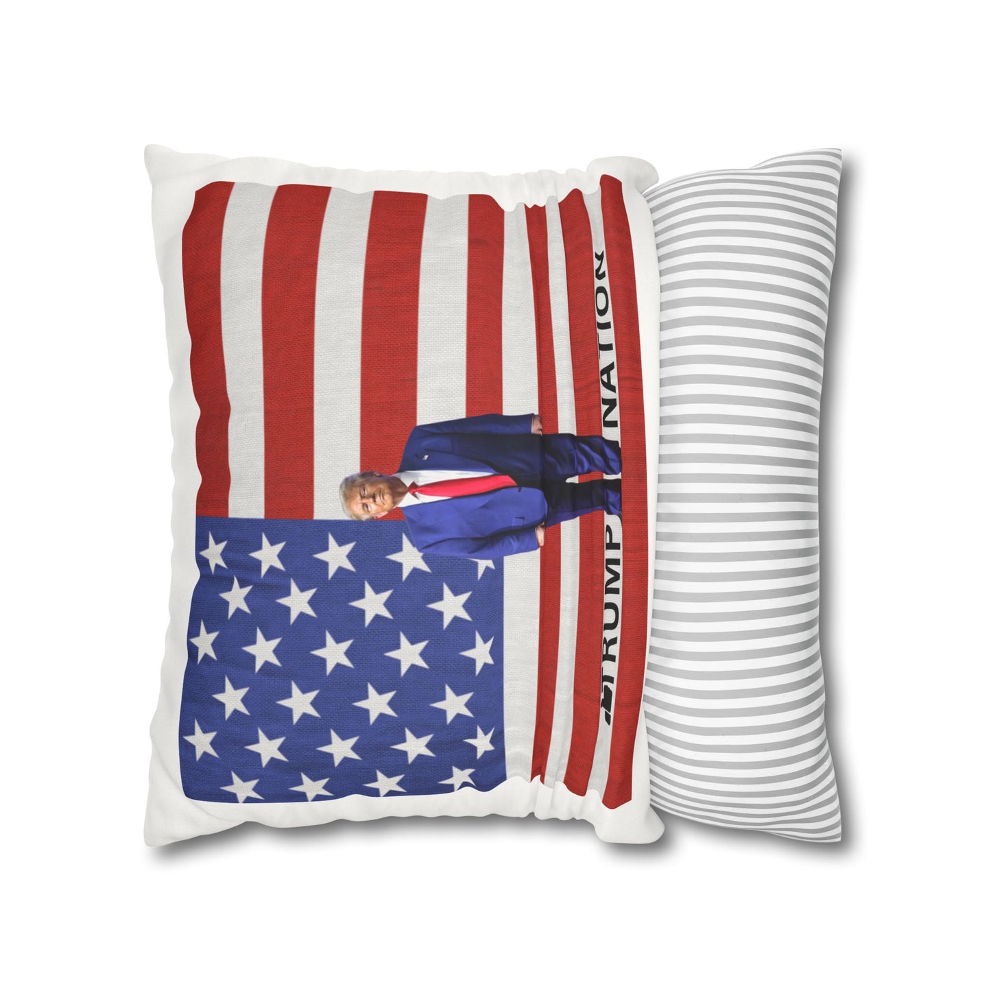 Patriotic Faux Suede Pillowcase – Trump Nation Design